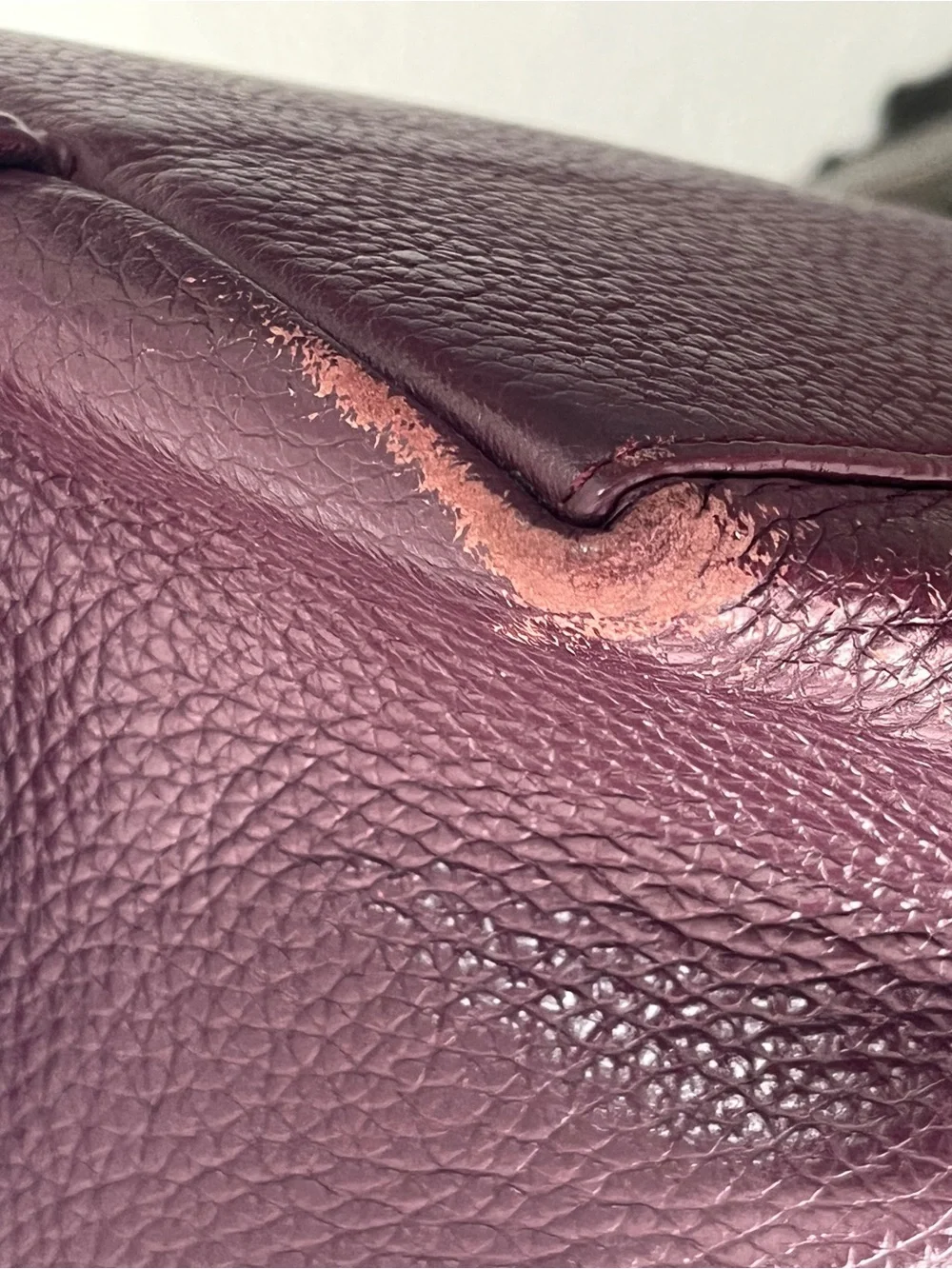 kate spade New York Pebbled Leather Tote in Deep Plum with Dustbag